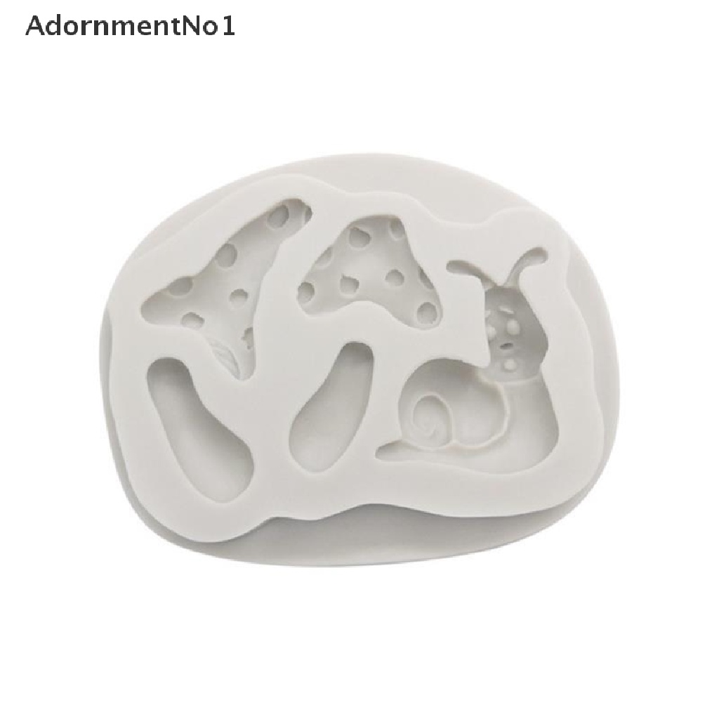 [AdornmentNo1] Forest Mushroom And Snails Silicone Molds Fondant Cake Tools Candy Resin Mould [new]