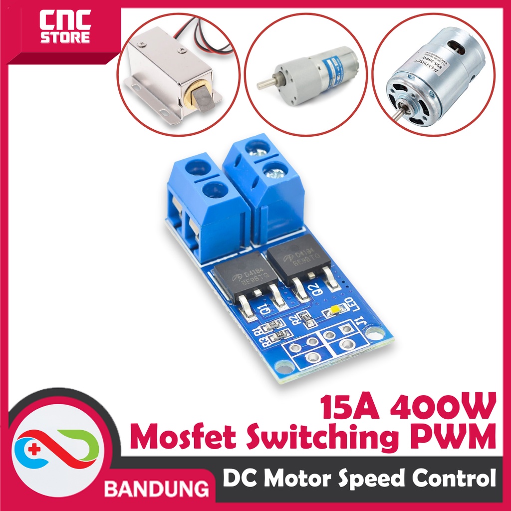 MOSFET POWER SWITCHING PWM 15A 400W 5V-36V DC MOTOR SPEED CONTROL