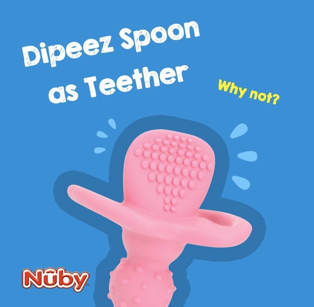 Nuby SureGrip Dipeez self Feeding Spoon  ( Assorted colour) - Sendok makan bayi