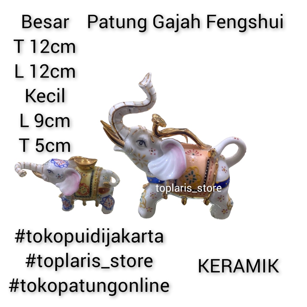 Patung Gajah Keramik Thailand