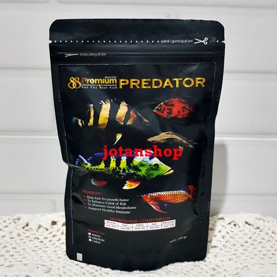 Pellet Premium 88 RED BLUE YELLOW CHANNA CANA PREDATOR Pakan makanan Ikan pelet