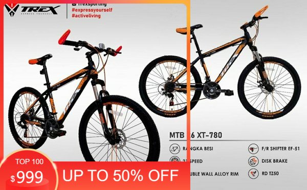 Sepeda gunung MTB 26 Trex XT-780 21 sp