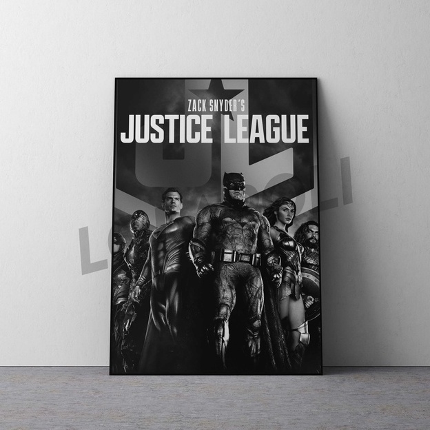 Hiasan Dinding Poster Kayu - Justice League Zack Snyder