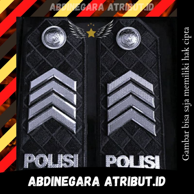 pangkat PDU BRIPKA polisi COD perlengkapan polri Abdinegara atribut polisi tni