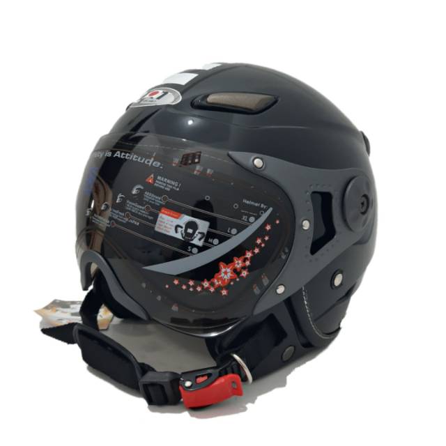 Helm Jpn Momo pilot Hitam gloss