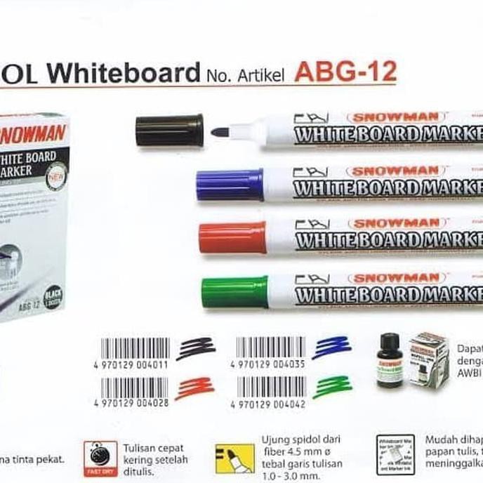

Diskon Spidol SNOWMAN White Board ABG-12 - Hitam Promo Awal tahun