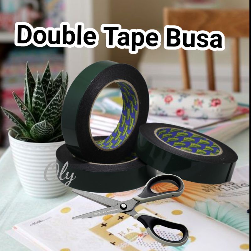 

Double Tape Busa 1" Inch 24 mm x 5 Meter Black mirip Nippon
