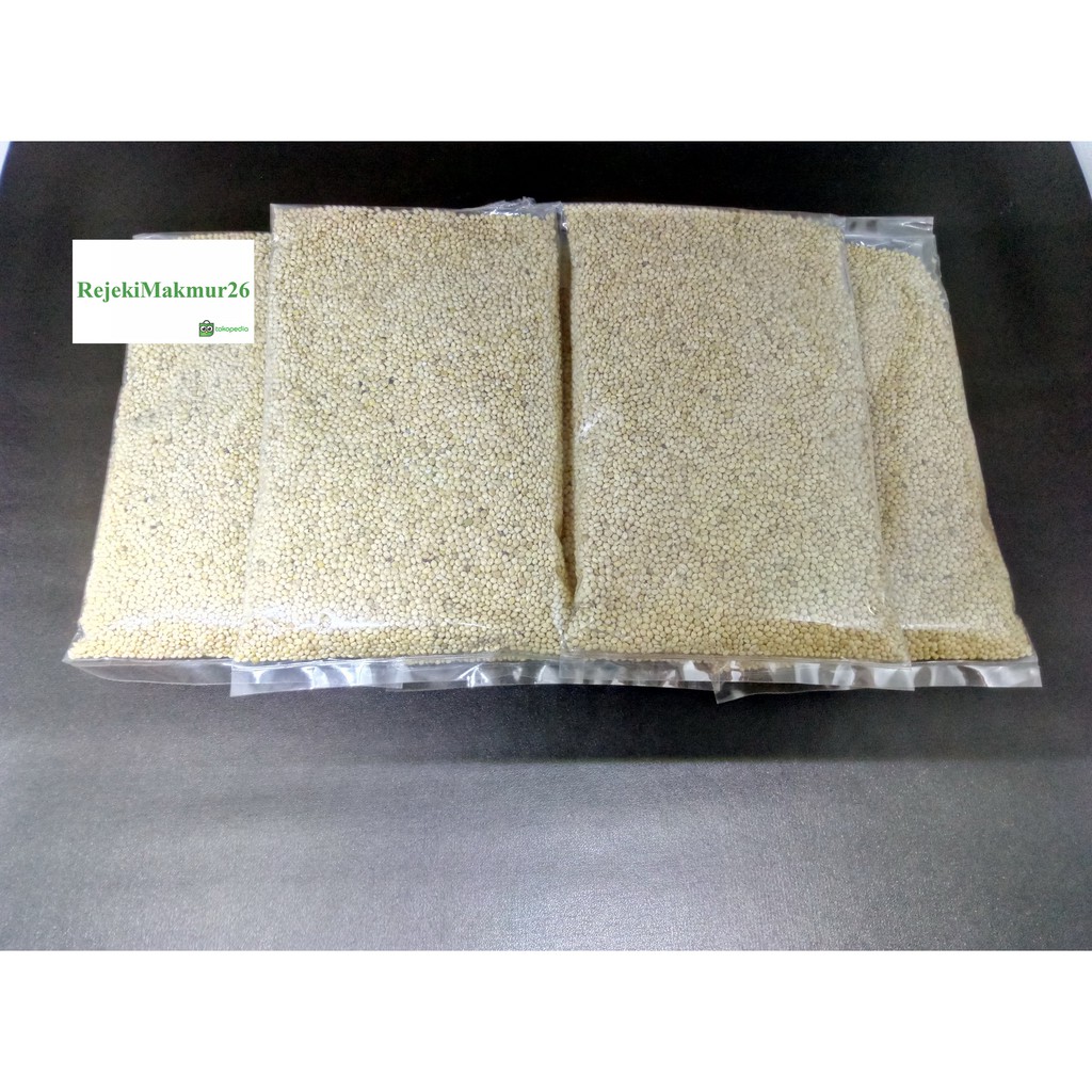 Pakan Burung Kenari Lovebird Milet Putih 500gr