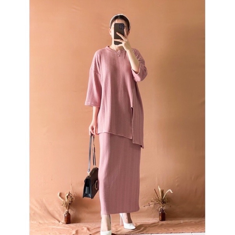 FELLA SET OVERSIZE/SETROK/PLEATED SET-Dusty