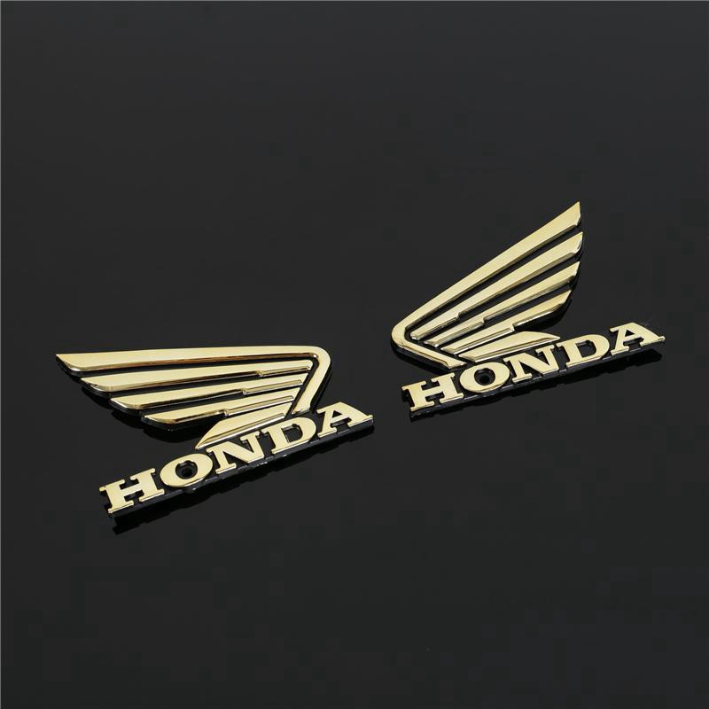 1 Pasang Stiker Emblem / Badge 3D Motif Logo Motor Bahan ABS untuk Motor Honda