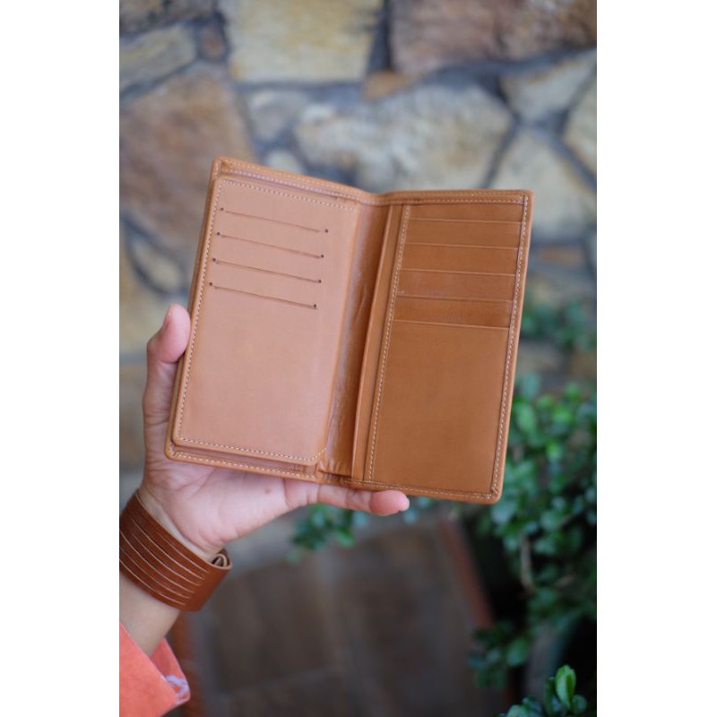 AIRA | Dompet Kulit Asli Long Men Wallet Original Dompet Lipat 3/4 Dompet Simple