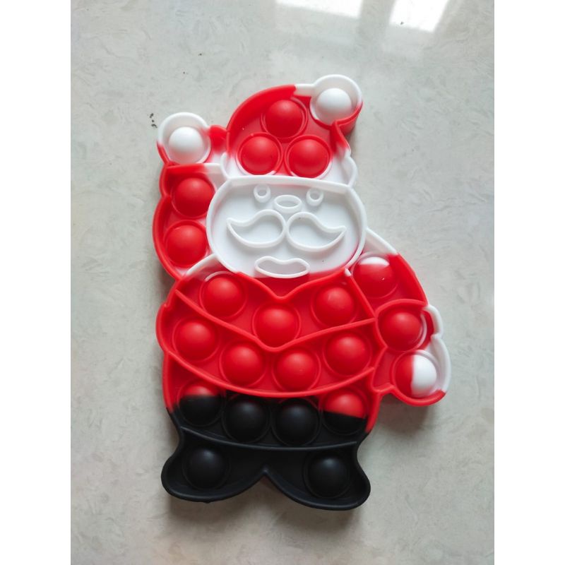 Maninan POP IT Murah Rainbow fidget Push Pop Its Fidget toy Push bubble Kids-Santa