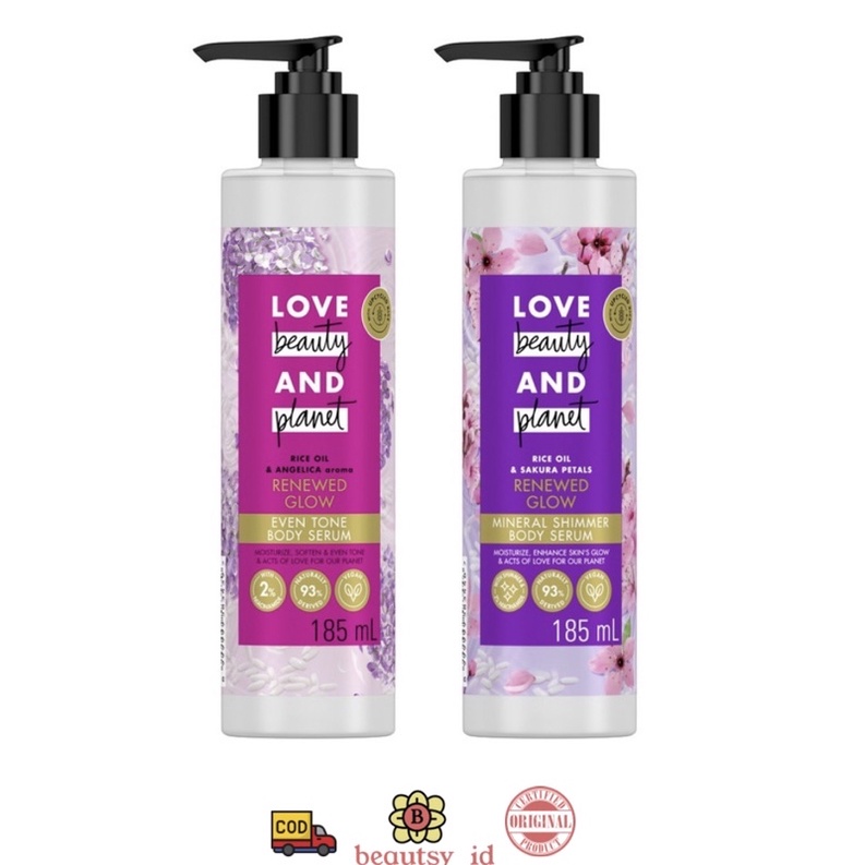 Love Beauty and Planet Body Serum 185 ml Rice Oil &amp; Angelica Aroma , Rice Oil &amp; Sakura Petals 185ml Original COD