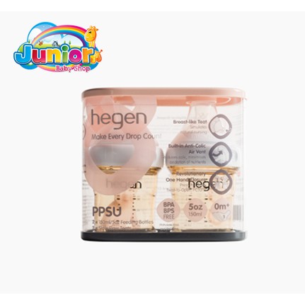 Hegen Pcto Feeding Bottle PPSU 2 Pack 150ml (5oz) / 240ml (8oz)