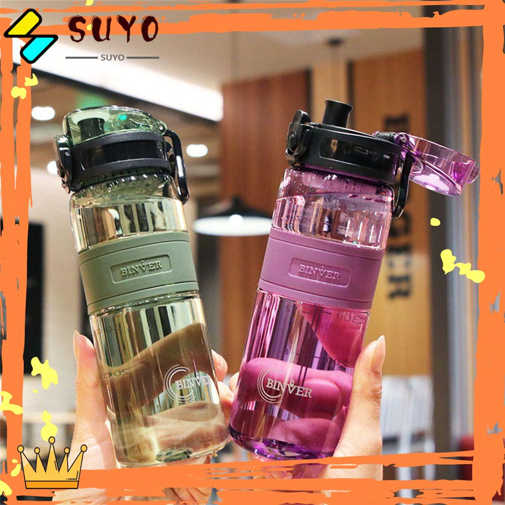 Suyo Botol Minum Plastik Portable Kapasitas Besar 500ML Untuk Olahraga / Gym