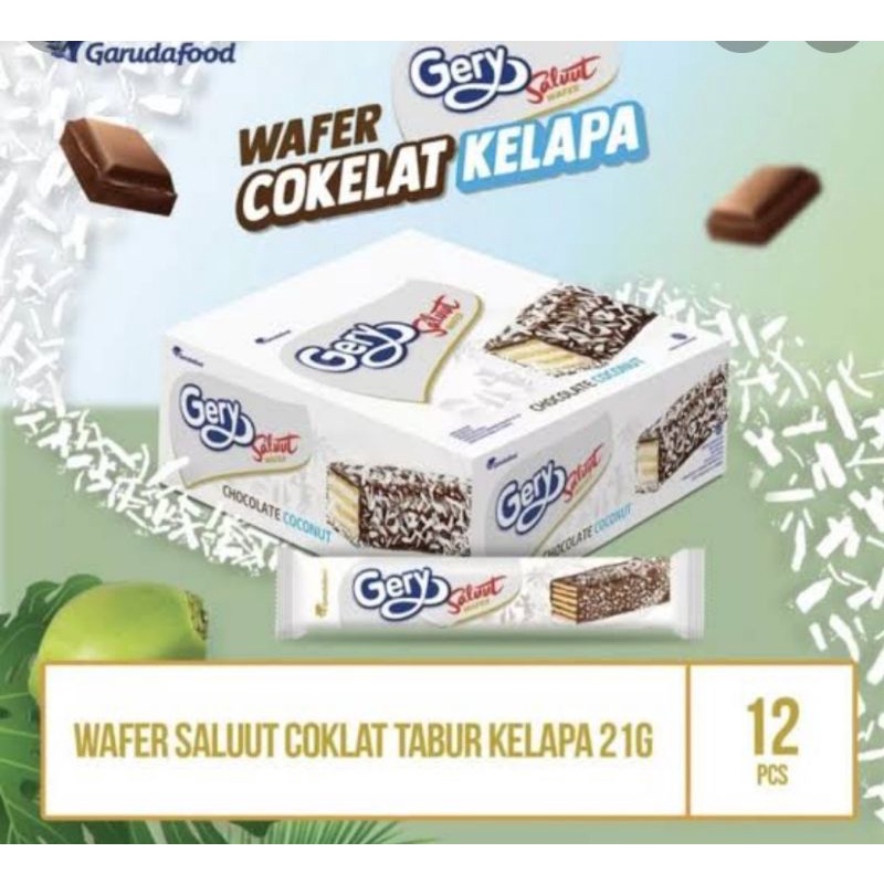 

Gery Saluut wafer Coconut Box isi 12pcs