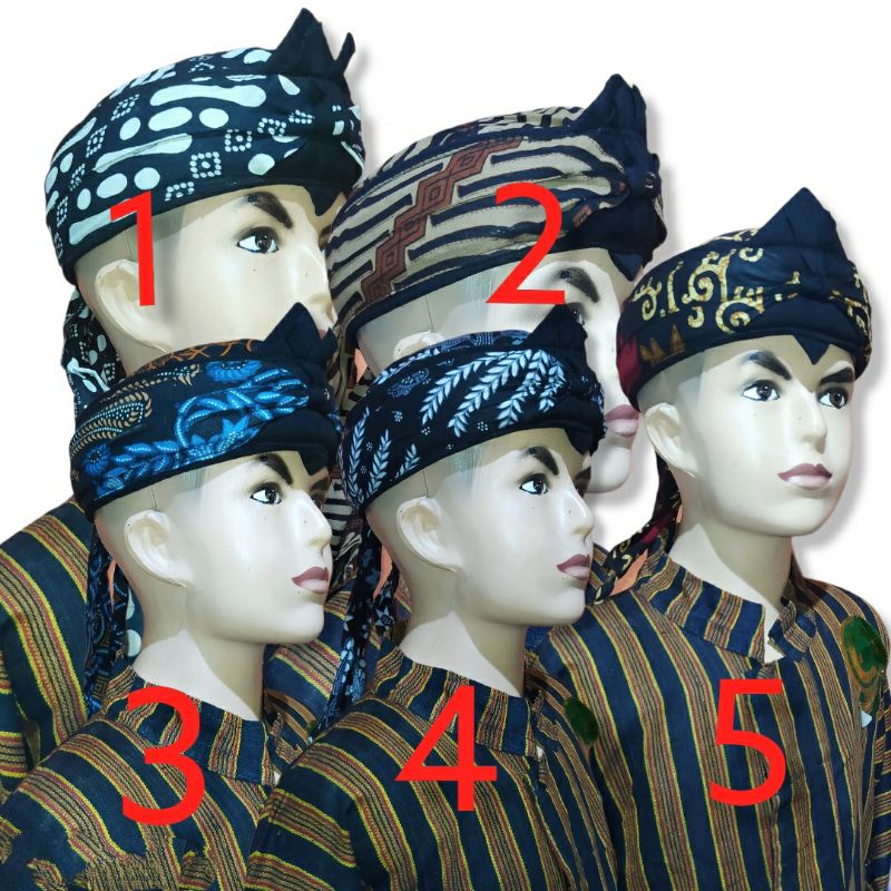 blangkon anak balita bayi kecil praktis elastis motif aneka warna batik