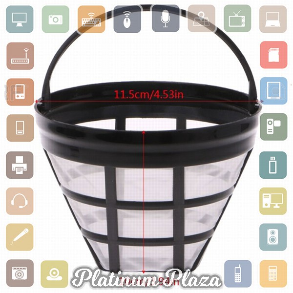 OOTDTY Filter Penyaring Kopi Basket Cup Style Coffee Filter Reusable - RF60 - Black`2PGEVP-