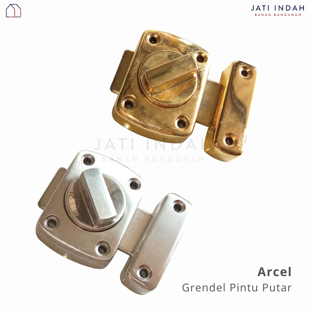 ARCEL Grendel Putar Pintu Chrome | Slot Toilet Kamar Mandi