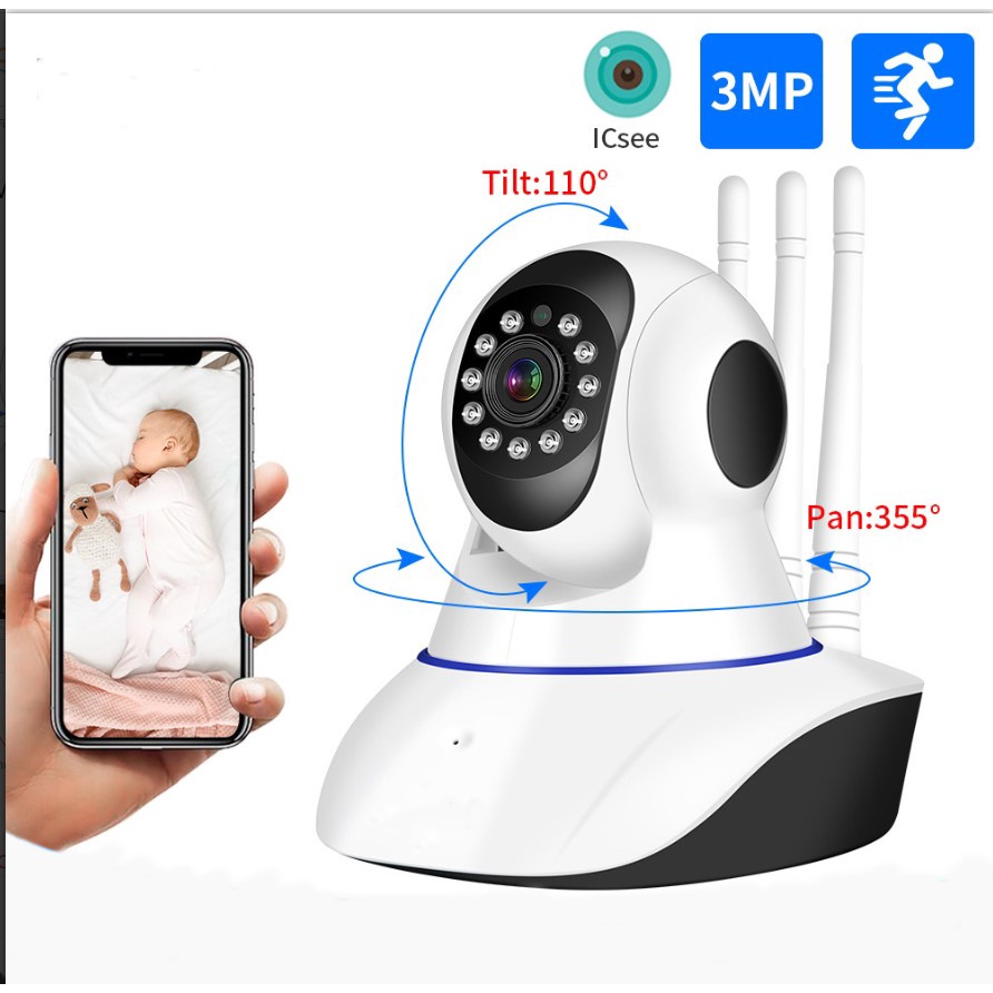 CCTV ONVIF WiFi IP Kamera Two Way Audio Baby Monitor 1080p
