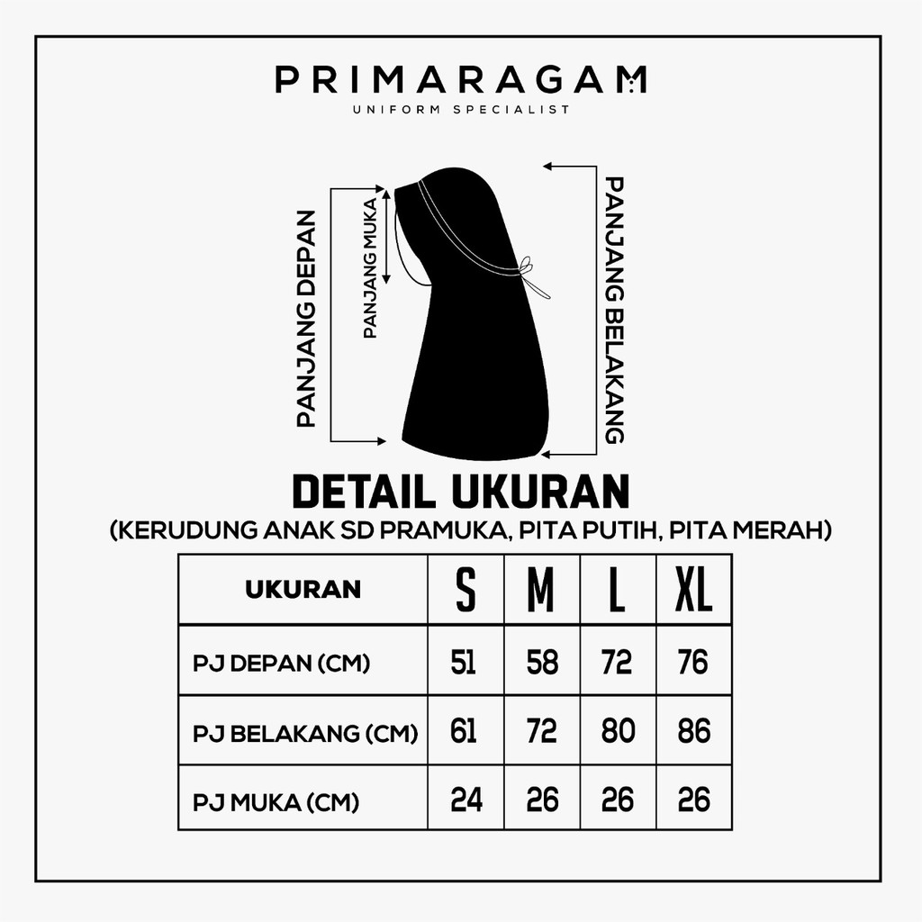 Kerudung sd kerudung anak sd jilbab sd warna putih ssd-011