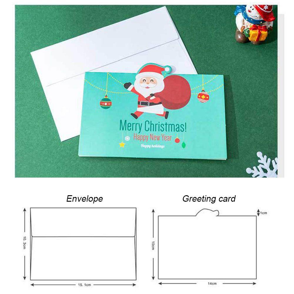 Solighter 5pcs Kartu Ucapan Natal Tahan Lama Happy New Year Berbagai Gaya Xmas Supplies
