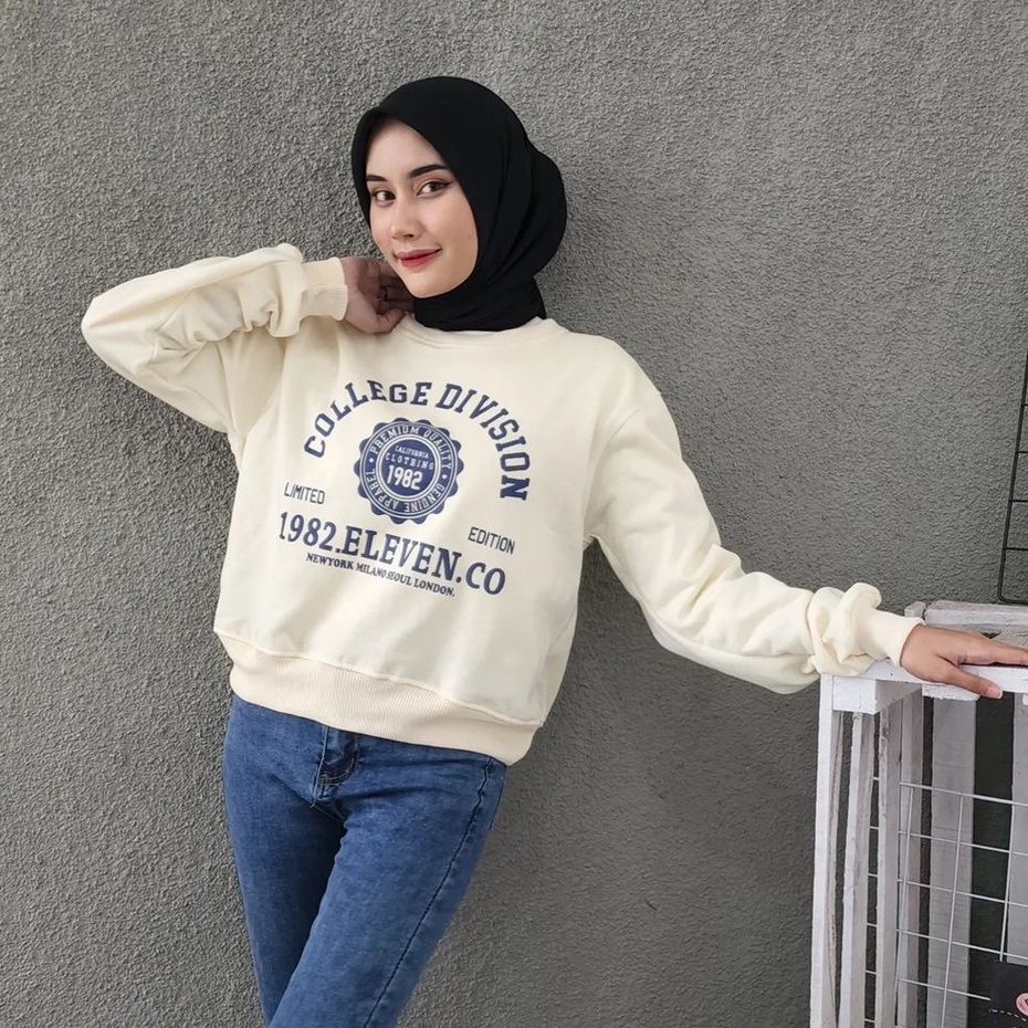 Outwear Crewneck Croope Sweatshirt College Division Trendy