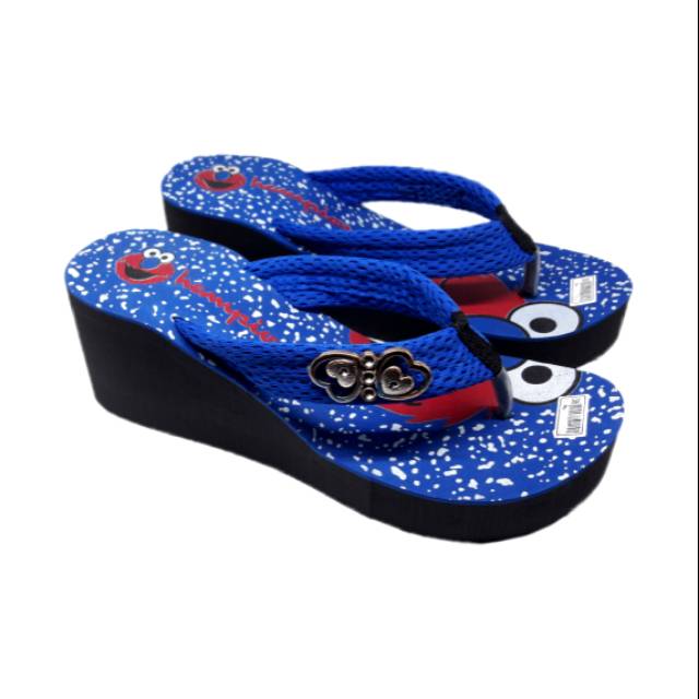 Sandal wanita wedges spon Elmo 6,cm