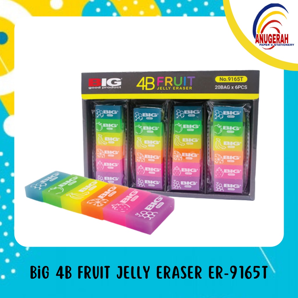 (PCS) BIG PENGHAPUS PENSIL 4B FRUIT JELLY  ER-9165T