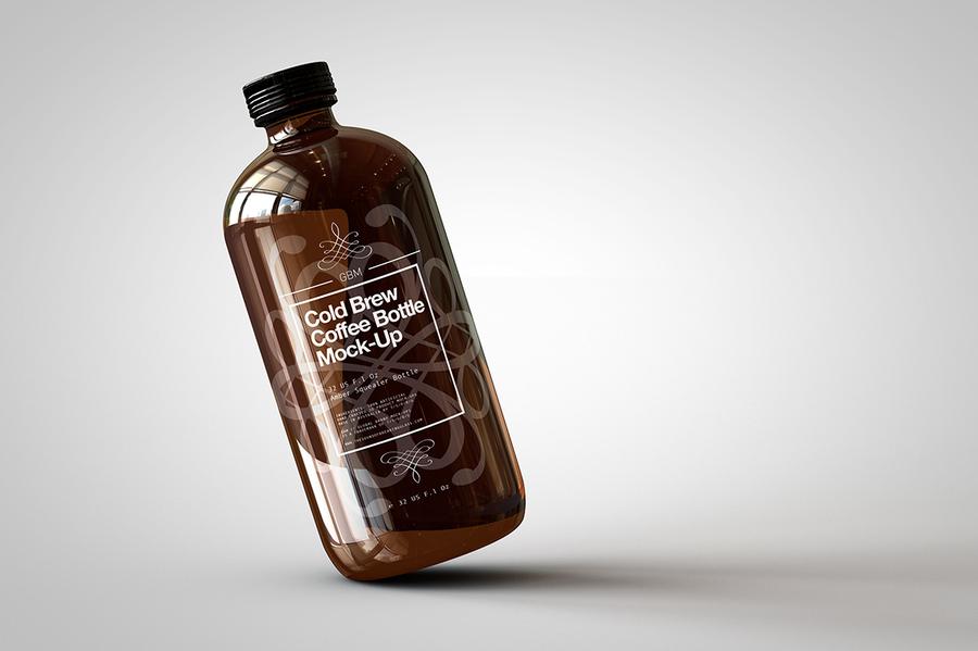 Cold Brew Coffee Bottle Mock Up - Photoshop