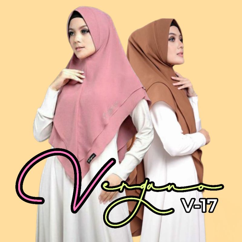 Vergano Ori  V 17 Hijab Khimar Ceruty Babydoll Hijab Syar'i Pakaian Fashion Muslim
