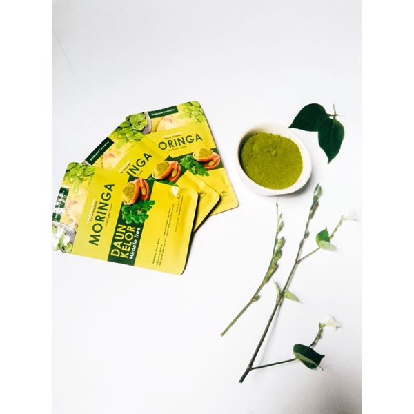 masker wajah MORINGA 100% daun kelor
