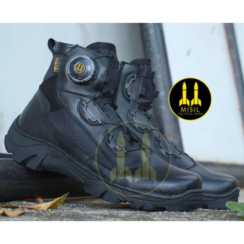 SEPATU PDH TALI PUTAR PYTHON MID-CUT MISIL