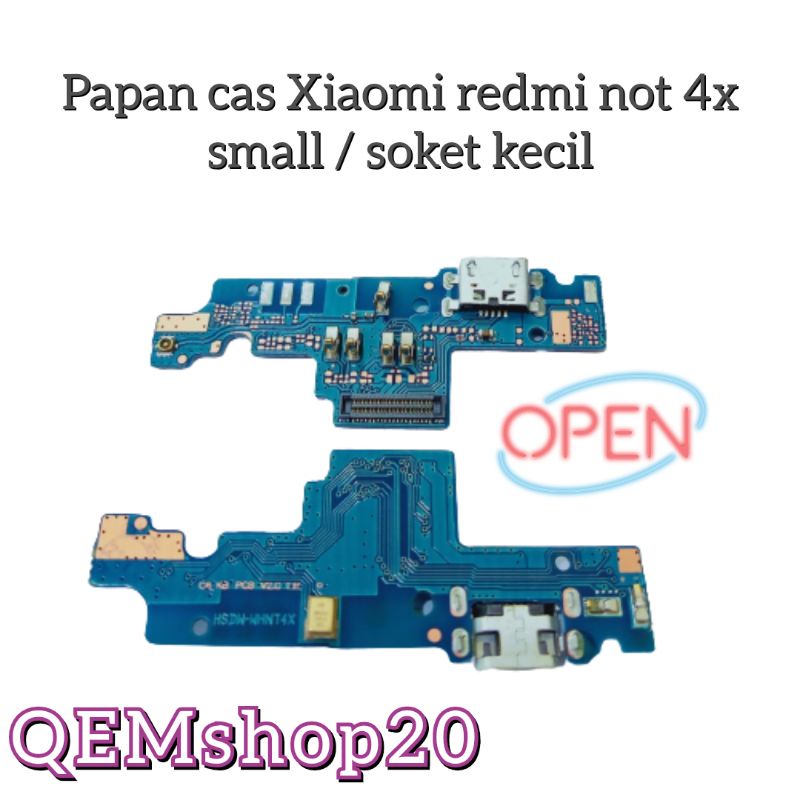 PAPAN CAS PCB KONEKTOR CHARGER XIAOMI REDMI NOT 4X SMALL PLUG-IN mic original