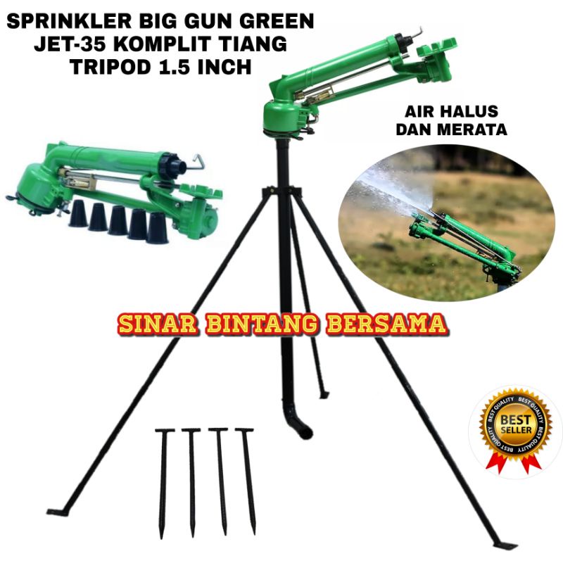 SPRINKLER BIG GUN JET 35 KOMPLIT TIANG SPRINKLER 1.5 INCH