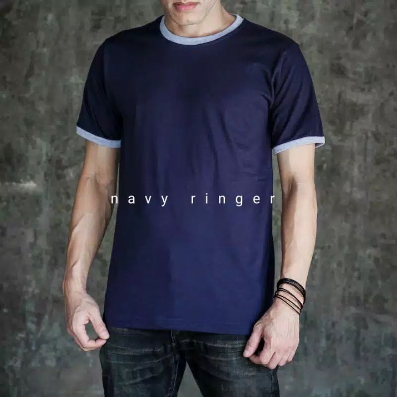 kaos polos Ringer tea size S-5XL