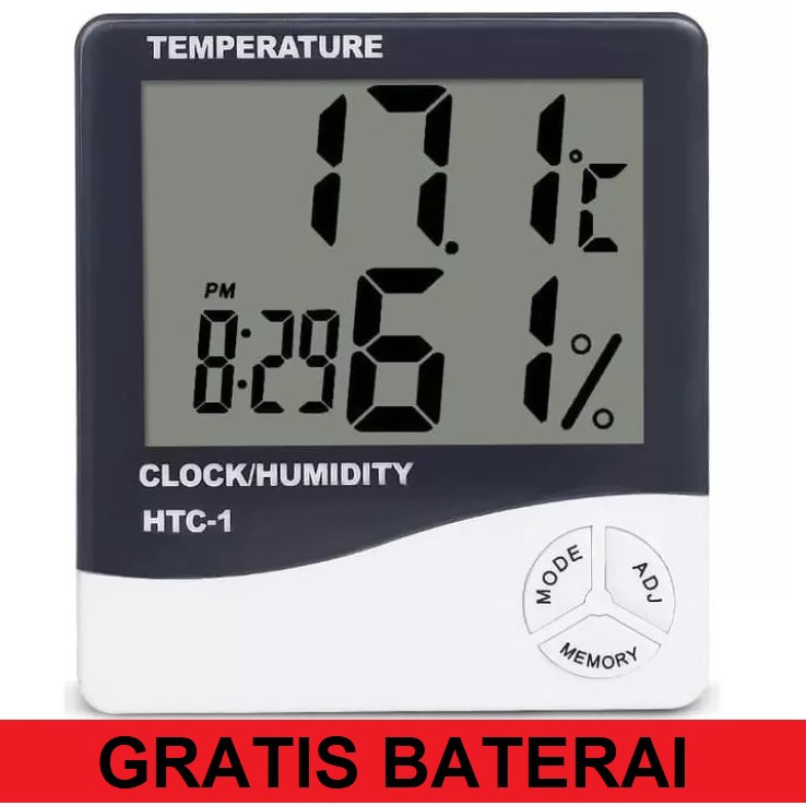 Jual Hygrometer Thermometer Digital + BATERAI Higrometer Termometer