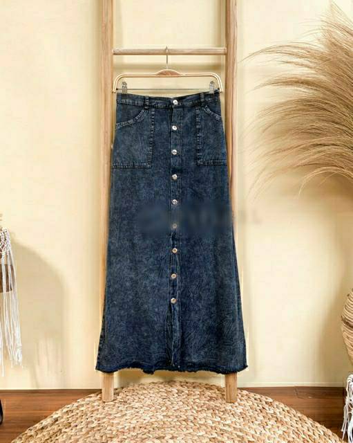 VANIA ROK JEANS / ROK BUTON SNOW / ROK  JEANS