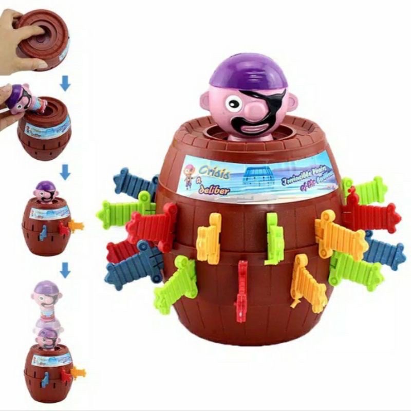 mainan jumping pirates gentong toys game board bajak laut pirate jumping funny games pirates roulette