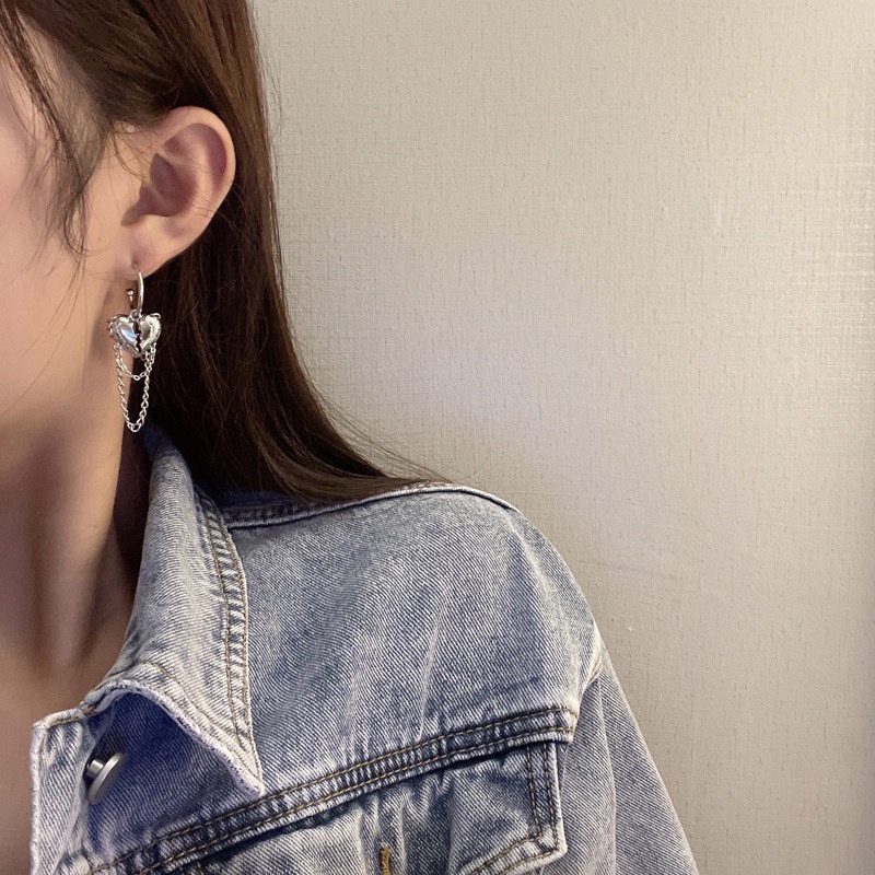 Anting Rumbai Bentuk Hati Untuk Aksesoris