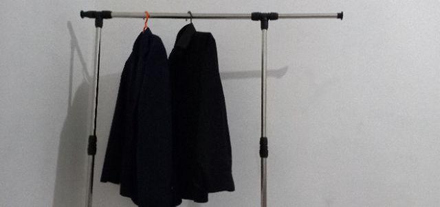 New!! Gantungan Baju / Alat Rak Jemuran Baju Single Rack Hanger Portable / Tiang Jemuran Gawang