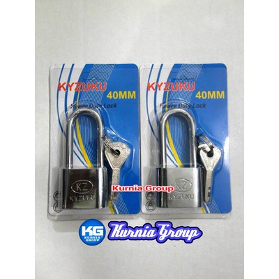 Gembok Kyuzuku 40mm Leher panjang, heavy duty pad lock