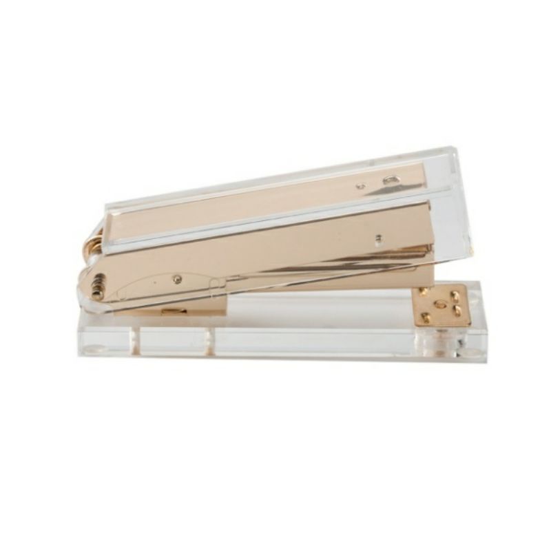 

IUIGA Metallic Gold Acrylic Stapler Staples Penjepit Kertas Premium Minimalis Estetik