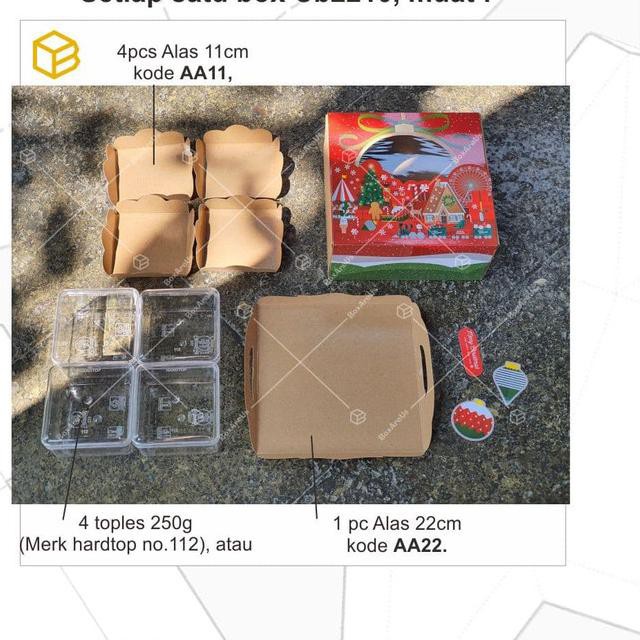 

Kualitas Dijamin!!><fto-634 Box Kue Packaging Natal Christmas Hampers Kotak Dus Bolu| CB2210 NATAL