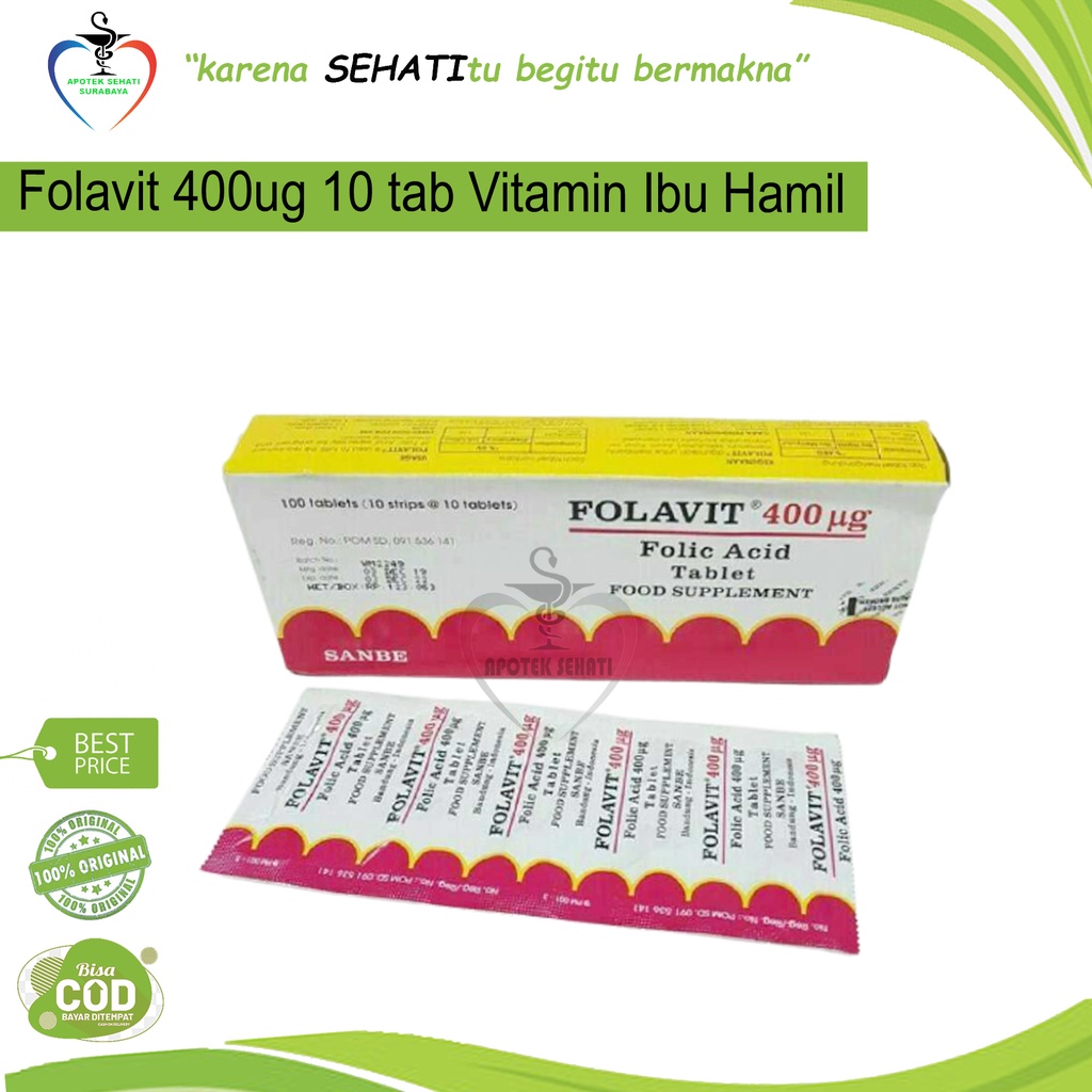 FOLAVIT 400 MCG PER STRIP SUPLEMEN IBU HAMIL DAN MENYUSUI