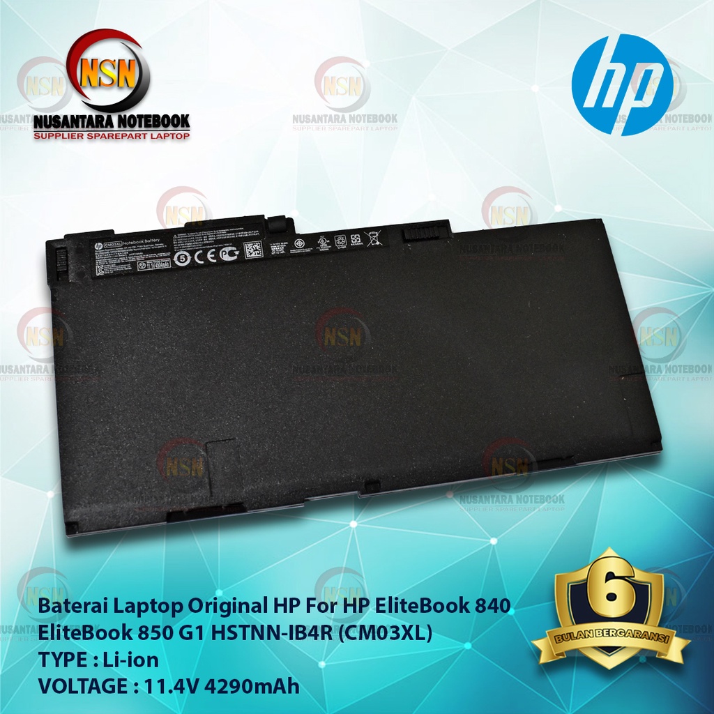 Baterai ORIGINAL HP EliteBook 840 EliteBook 850 G1 HSTNN-IB4R CM03XL