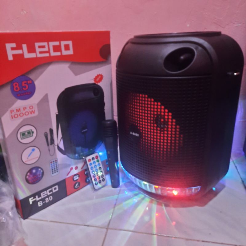 SPEAKER BLUETOOTH 8,5 INCH GRATS MIC KARAOKE DAN REMOTE/SALON AKTIF SUPER BASS WIRELESS MULTIMEDIA