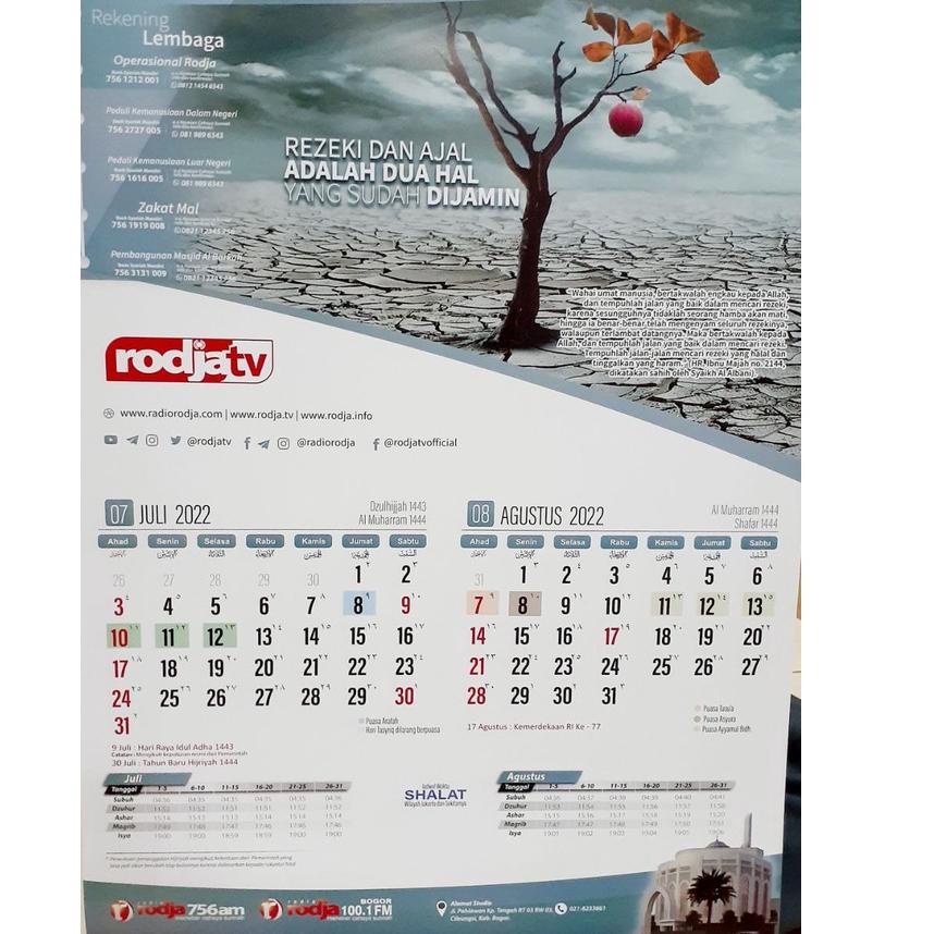 

✚ Kalender Rodja 2022 Masehi