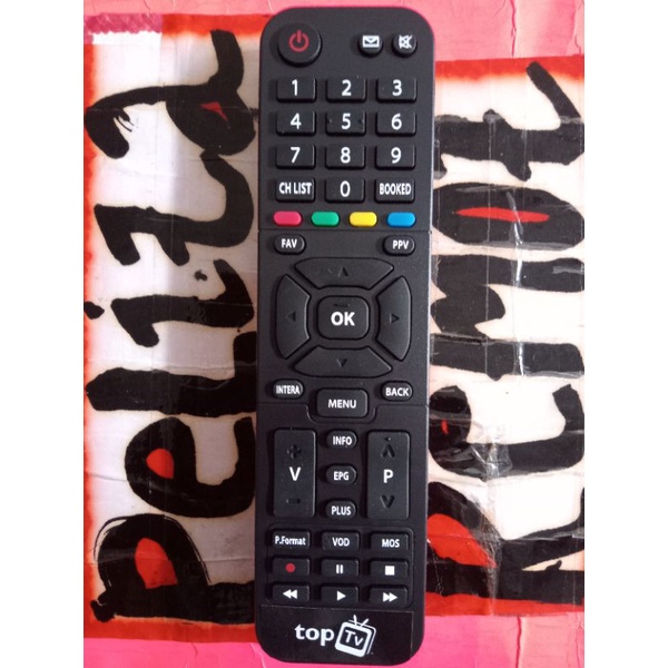 Remote TOP TV Receiver parabola original terlengkap
