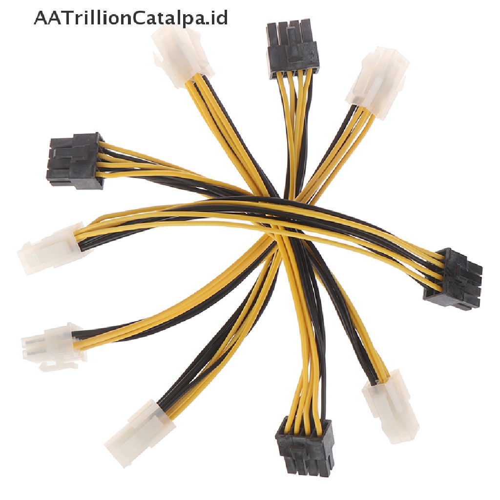 Aatrillioncatalpa 5Pcs ATX 4 Pin Male Ke 8pin Female EPS Power Adapter Untuk CPU